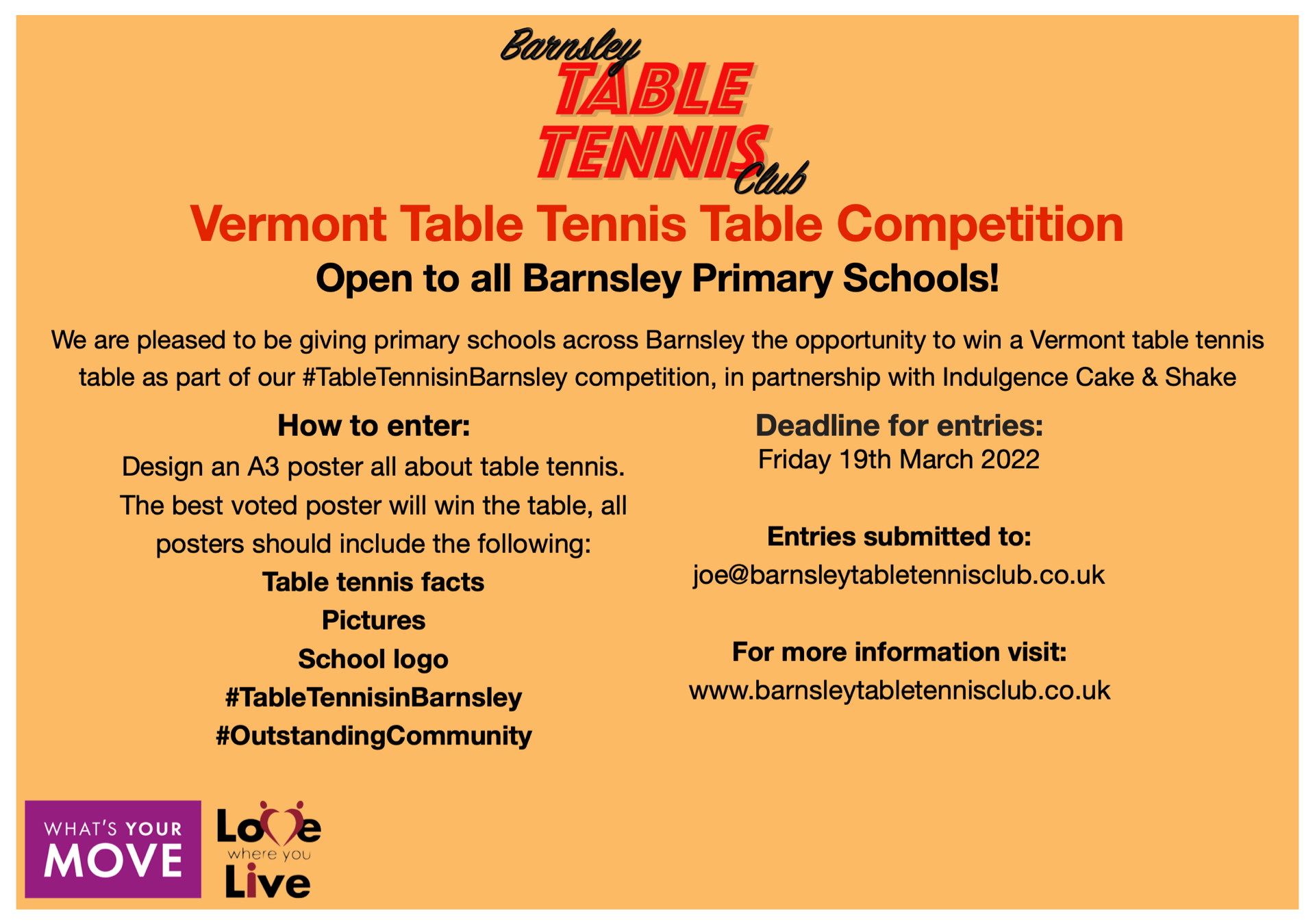 Vermont Table Tennis Table Competition Barnsley Table Tennis Club